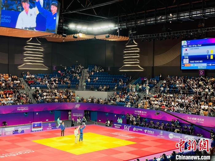 中国台北杨勇纬亚运柔道60公斤级夺金创历史